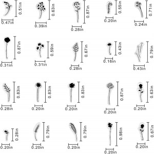 VCS-005 Flower vase transparent clear stamp para sa paggawa ng card at photo album decoration, maliit na plant vase rubber seal flower leaf seal seal seal para sa DIY scrapbook