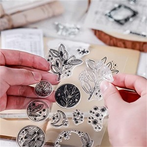 Transparent foob Retro roj hmab pob tshab foob pob tshab silicone pob tshab foob foob siv rau DIY scrapbook card ua kho kom zoo nkauj