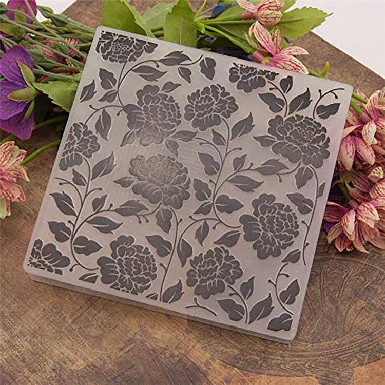 China wholesale Pumpkin Embossing Folder Manufacturer –  AEF220805-Leaves Background Embossing Folder for Card Making – JS Crafts