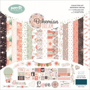 BSPD005 Bohemian Dream Pattern Գրանցամատյանի թղթե պահոց՝ քարտերի պատրաստման համար