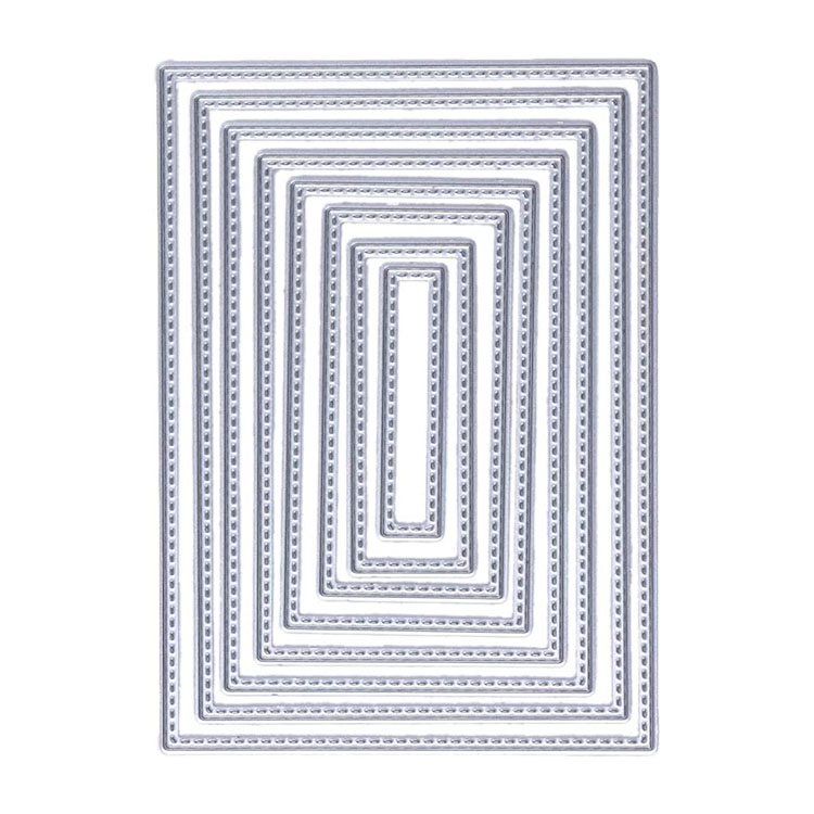 ODM High Quality Embossing Folder A4 Factory –  ACD02-8pcs Stitched Rectangle Frame Metal Die Cuts – JS Crafts