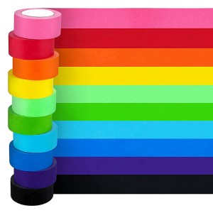 AWT001 Rainbow Colored Painters Tape Para sa mga Arte ug Crafts