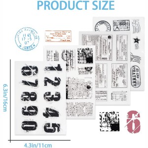 8CP59 DIY شفاف کارت دفترچه یادداشت ساخت تزئینات تمبر شفاف