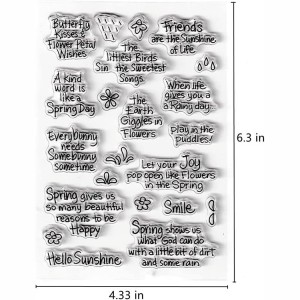 8CP68 Daim Npav Ua Kho Kom Zoo Nkauj DIY Crafts Clear Stamps
