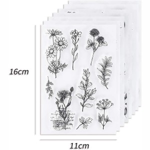 8CP62 Daim Npav Ua Kho Kom Zoo Nkauj thiab DIY Scrapbooking Clear Stamp