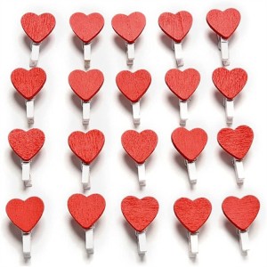 Ntxim hlub Kawaii Hlub Lub Plawv Ntoo Clips Khaub Ncaws Duab Daim Ntawv Peg Pin Clothespin Craft Clips Party Kho kom zoo nkauj