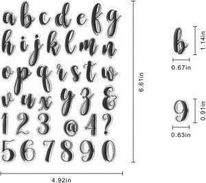 ACS220701- Alfabetten Letters Numbles Dúdlike stimpels foar kaart meitsjen dekoraasje DIY Scrapbooking