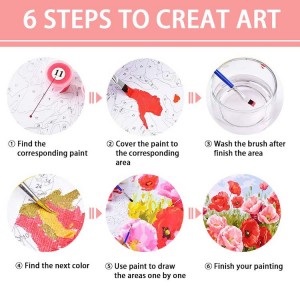 BA-010 Paint by Numbers for Adults, Sunflower and Piglet Painting DIY on Canvas, Ecrylic Paint by Number for Beginner, Paint by Numbers for Children, Perfect for Wall Decor Gift.