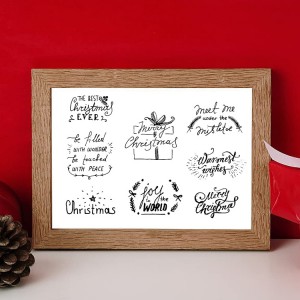 VCS-004 Christmas message transparent clear stamp used for card and photo album decoration, suitable for Christmas DIY scrapbook supplies