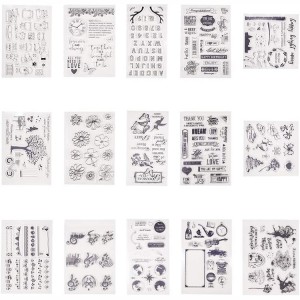 8CP76 DIY Scrapbooking fotókártya album dekoráció átlátszó bélyegek