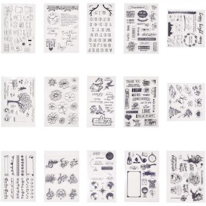 8CP76 DIY Scrapbooking Diam duab Card Album Kho kom zoo nkauj Clear Stamps