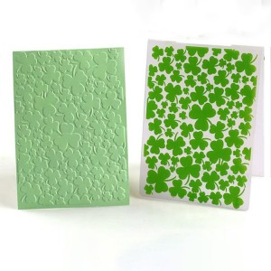 AEF220804-Clover Plastik Relief Dosye pou Scrapbook DIY Album Kat Zouti