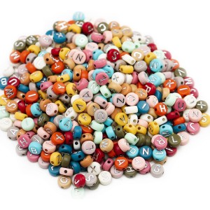 VB-002 500 acrylic silver lettering background beaded bracelet rau hniav nyiaj hniav kub ua
