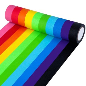 AWT001 Rainbow Colored Painters Tape For Arts & Crafts