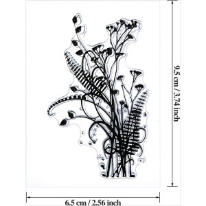 8CP79 Silicone rau Daim Npav Ua thiab DIY Scrapbooking Clear Stamps