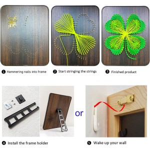 ASR04 Four Leaf Clover DIY String Art Craft Kit For Home Decoration