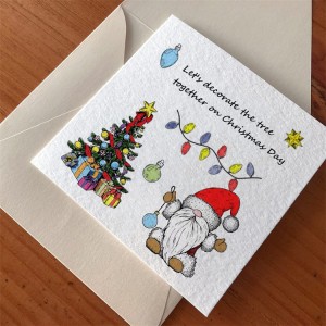 A karácsonyi átlátszó pecsétet kártyák készítésére és karácsonyi téma díszítésére használják Mikulás átlátszó szilikon pecsét DIY scrapbook kellékek dombornyomott papírkártya album dekorációs folyamat Sino Crafts