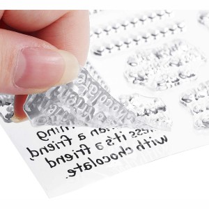 8CP63 الگوی کلمات تبریک DIY Scrapbooking Clear Stamp