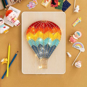 ASR01 Hot Air Ballon String Art Kit mat LED Luucht