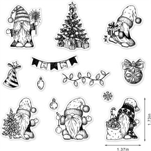 Christmas transparent seal is used to make cards and decorate Christmas theme Santa Claus transparent silicone seal DIY scrapbook supplies embossed paper card album decoration process Sino Crafts