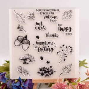 ACS220705-Silicone Clear Stamps rau DIY Scrapbooking thiab Daim Npav Ua