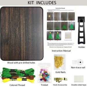 ASR05 Moralo oa Sefate sa Keresemese DIY String Art Kit bakeng sa Batho ba Baholo ba Qalang Bacha bana