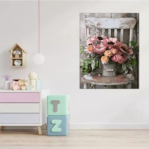 VPBN-003 Sino Crafts- Pittura di bouquet personalizzata dai numeri per adulti, Kit di pittura digitale DIY, senza cornice 16 × 20 pollici (40 × 50 cm)