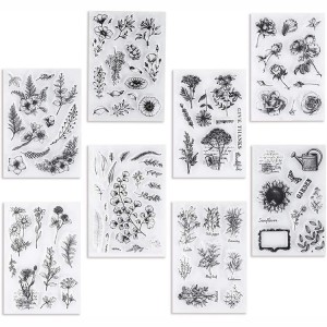 8CP62 Daim Npav Ua Kho Kom Zoo Nkauj thiab DIY Scrapbooking Clear Stamp