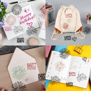 angka jeung tutuwuhan Transparan segel Retro karét transparan segel Transparan silicone transparan segel segel dipaké pikeun DIY scrapbook kartu nyieun hiasan