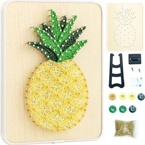 ASR02 Kit de arte com cordas DIY em formato de abacaxi para iniciantes