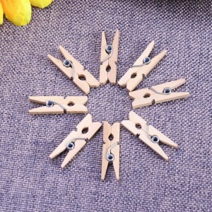 Natural wood color mini wooden clothespins for decoration