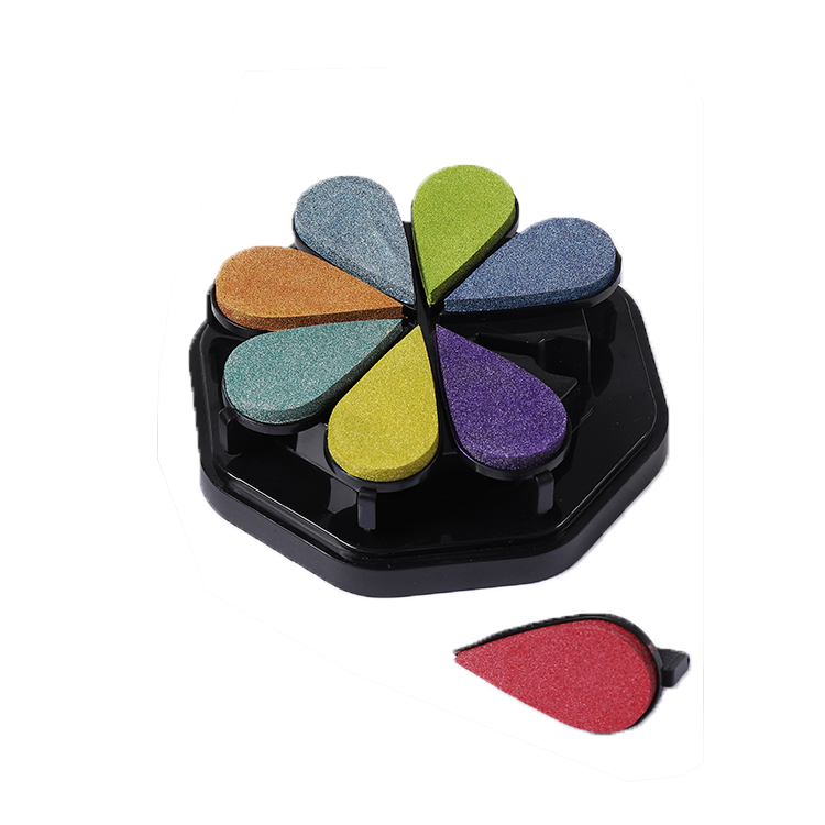8 color petal pearlescent pigment ink pad (2)