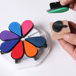High quality 8 color petals water-based pigment ink pad for stamping