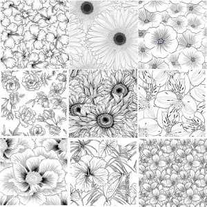 8CP69 Floral Pattern para sa DIY Scrapbooking Card Clear Stamps