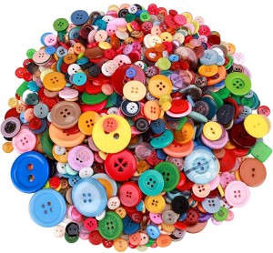 Round Resin Buttons Mixed Color Assorted Sizes for Crafts Sewing DIY Manual Button Painting