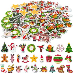 Sino Christmas Crafts Costurando lindos botões decorativos de meia de Natal para artesanato DIY