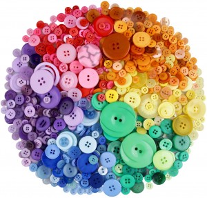 Mixed Color Assorted Maten Round Resin knoppen foar Crafts Sewing