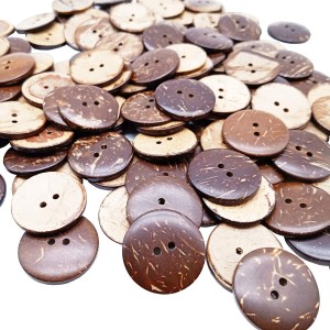 Botons de closca de coco per a decoracions de costura manuals
