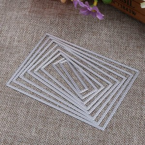 ACD02-8pcs Stitched Rectangulum Frame Metal Die Cuts