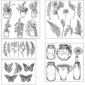 8CP64 DIY Fun Ua Scrapbooking Pob tshab Clear Stamp