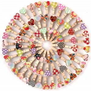 100 mini treklemmer knagger kjoler med hjerteformede hengende bilder dekorerer brudedusjen til valentinsdagen forlovelsesbryllup
