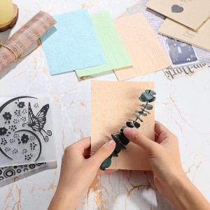 AEF220801-Custom Design Yas Embossing Folders Rau Daim Npav Ua