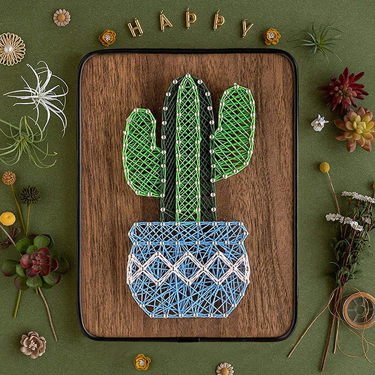 ASR03 Cactus Shape DIY String Art Kit For Beginner Featured Image