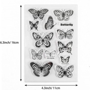 8CP61 Nyiaj so koobtsheej Card Ua thiab DIY Scrapbooking Clear Stamp