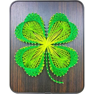 ASR04 Four Leaf Clover DIY String Art Craft ชุด สำหรับตกแต่งบ้าน