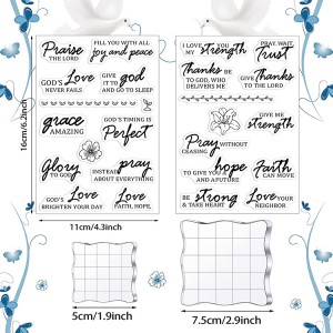 8CP71 DIY Journaling rau Daim Npav Ua Rubber Clear Stamps