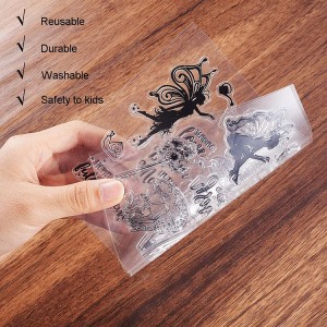 8CP76 DIY Scrapbooking Diam duab Card Album Kho kom zoo nkauj Clear Stamps
