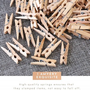 Sino Natur Holz Wäschknäppchen gedréckt Pegs Holz Clip Mauer Dekorative Konscht Party Ëmgeréits Kleeder Knäpper