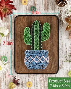 ASR03 Cactus Shape DIY String Art Kit For Beginner