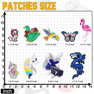 Broderie Applique patch pou rad fè-sou/koud-sou